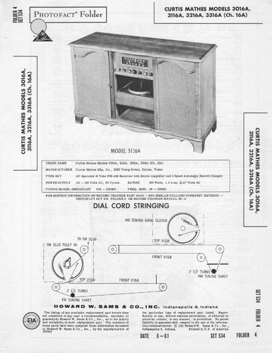Curtis mathes 3016a - mathes,